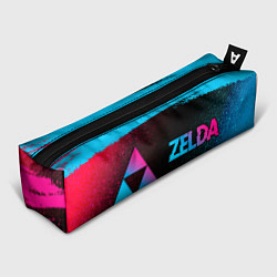 Пенал для ручек Zelda - neon gradient: надпись и символ, цвет: 3D-принт