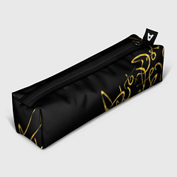 Пенал для ручек Золотая каллиграфия на черном фоне, цвет: 3D-принт