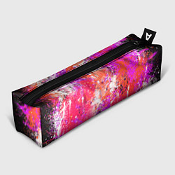 Пенал Разбрызганная красная краска - темный фон