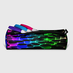 Пенал для ручек Неоновый разлом световых плит, цвет: 3D-принт — фото 2