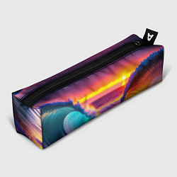 Пенал для ручек Волны на закате, цвет: 3D-принт