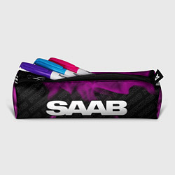 Пенал для ручек Saab pro racing: надпись и символ, цвет: 3D-принт — фото 2
