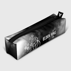 Пенал для ручек Elden Ring glitch на темном фоне: надпись и символ, цвет: 3D-принт
