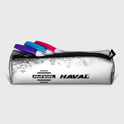 Пенал для ручек Haval speed на светлом фоне со следами шин: надпис, цвет: 3D-принт — фото 2