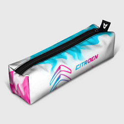 Пенал для ручек Citroen neon gradient style: надпись и символ, цвет: 3D-принт