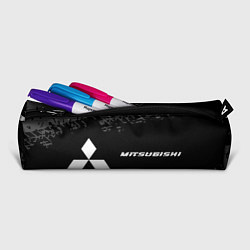 Пенал для ручек Mitsubishi speed на темном фоне со следами шин: на, цвет: 3D-принт — фото 2