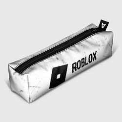Пенал для ручек Roblox glitch на светлом фоне: надпись и символ, цвет: 3D-принт