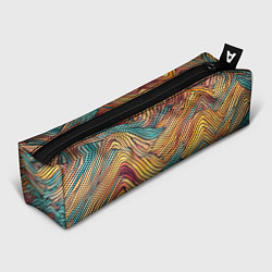 Пенал для ручек Разноцветные волнистые линии, цвет: 3D-принт