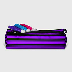 Пенал для ручек Фиолетовый в чёрную полоску, цвет: 3D-принт — фото 2