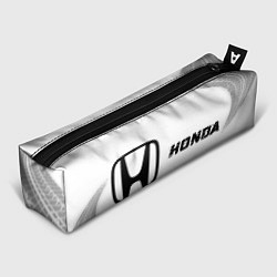Пенал для ручек Honda speed на светлом фоне со следами шин по-гори, цвет: 3D-принт