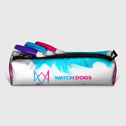 Пенал для ручек Watch Dogs neon gradient style по-горизонтали, цвет: 3D-принт — фото 2