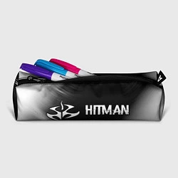 Пенал для ручек Hitman glitch на темном фоне по-горизонтали, цвет: 3D-принт — фото 2