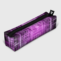 Пенал для ручек Фиолетовые неоновые полосы киберпанк, цвет: 3D-принт