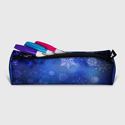 Пенал для ручек Декоративные снежинки на фиолетовом, цвет: 3D-принт — фото 2