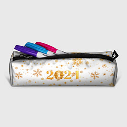 Пенал для ручек Новый 2024 год - золотой, цвет: 3D-принт — фото 2