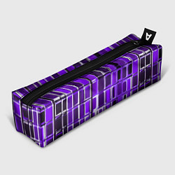 Пенал для ручек Фиолетовые прямоугольники, цвет: 3D-принт