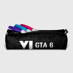 Пенал для ручек GTA 6 glitch на темном фоне по-горизонтали, цвет: 3D-принт — фото 2