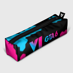 Пенал для ручек GTA 6 - neon gradient по-горизонтали, цвет: 3D-принт