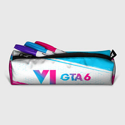 Пенал для ручек GTA 6 neon gradient style по-горизонтали, цвет: 3D-принт — фото 2