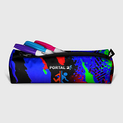 Пенал для ручек Portal 2 краски сочные текстура, цвет: 3D-принт — фото 2