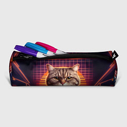Пенал для ручек Полосатый кот в спортивном костюме, цвет: 3D-принт — фото 2