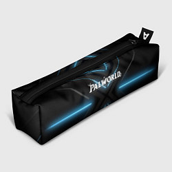 Пенал для ручек Palworld logo на фоне синего неона, цвет: 3D-принт