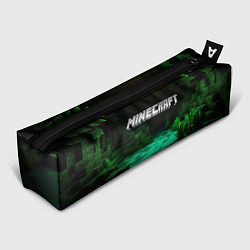 Пенал для ручек Minecraft logo зеленый яркий мир, цвет: 3D-принт