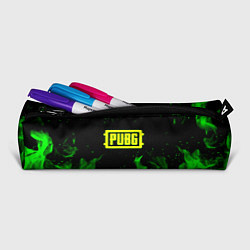 Пенал для ручек PUBG кислотное лого огненный стиль, цвет: 3D-принт — фото 2