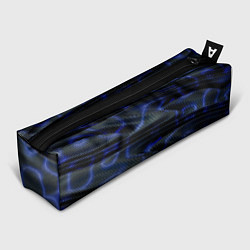 Пенал для ручек Темно синие карбоновые волны, цвет: 3D-принт
