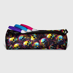 Пенал для ручек Разноцветные черепушки с щупальцами, цвет: 3D-принт — фото 2