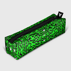 Пенал для ручек Агрессивный зелёный паттерн, цвет: 3D-принт