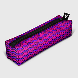 Пенал для ручек Розовые линии и чёрные полосы, цвет: 3D-принт