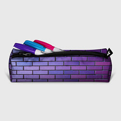 Пенал для ручек Кирпичная стена фиолетовый паттерн, цвет: 3D-принт — фото 2