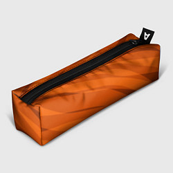 Пенал для ручек Тёмный оранжевый полосами, цвет: 3D-принт