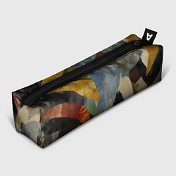 Пенал Акварельные листья абстракция