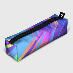 Пенал для ручек Нежный голубой с розовыми полосами, цвет: 3D-принт