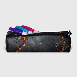 Пенал для ручек Серая текстура с золотым изломом, цвет: 3D-принт — фото 2