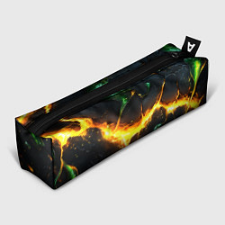 Пенал для ручек Разлом текстуры с зеленой слизью, цвет: 3D-принт