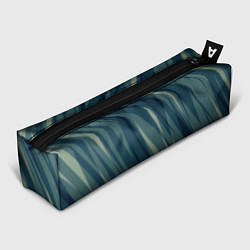 Пенал для ручек Зеленовато-синий полосы, цвет: 3D-принт