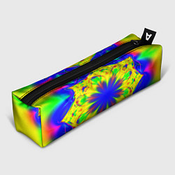 Пенал для ручек Неоновая психоделика узор, цвет: 3D-принт
