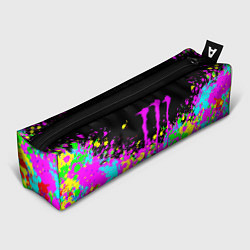 Пенал для ручек Monster energy краски неоновые, цвет: 3D-принт