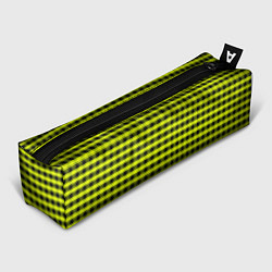 Пенал для ручек Черно зеленая мелкая клетка, цвет: 3D-принт