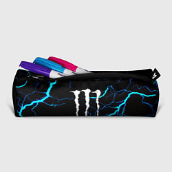 Пенал для ручек Monster energy неоновые молнии, цвет: 3D-принт — фото 2