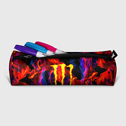 Пенал для ручек Monster energy огненный, цвет: 3D-принт — фото 2
