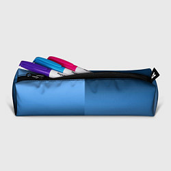 Пенал для ручек Градиент сине-голубой пополам, цвет: 3D-принт — фото 2