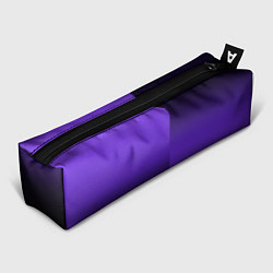Пенал для ручек Чёрно-сиреневый градиент пополам, цвет: 3D-принт