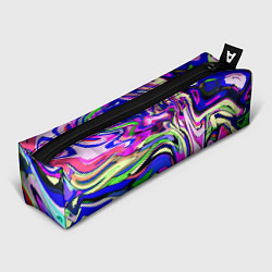 Пенал для ручек Абстракция пластика синий, цвет: 3D-принт