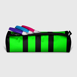 Пенал для ручек Color green black line, цвет: 3D-принт — фото 2
