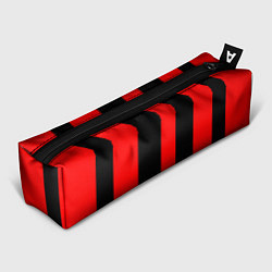 Пенал для ручек Color black red lines, цвет: 3D-принт