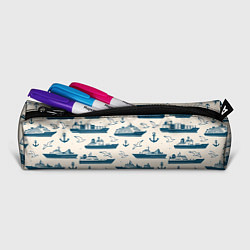 Пенал для ручек Морской паттерн из чаек, якорей и кораблей, цвет: 3D-принт — фото 2